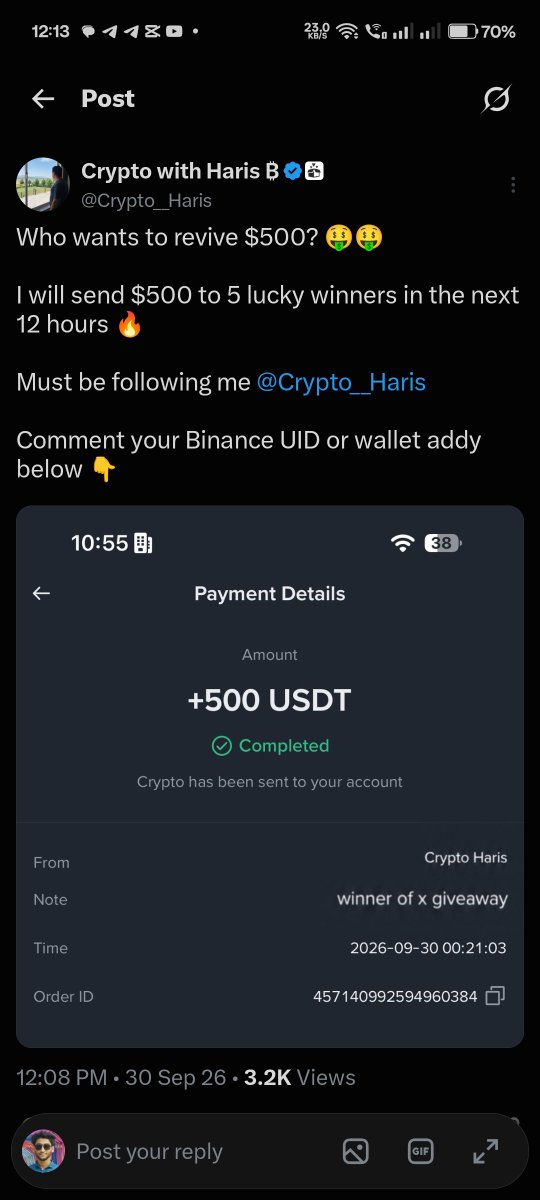 AayanRahat's tweet photo. @Crypto__Haris I was honestly so surprised! 😳
For a moment, I thought maybe my luck had finally changed! 🍀💸

Today, 5 lucky winners will be selected, and InshaAllah, I hope I’ll be one of them. 🤲❤️
I have a feeling that today could finally be my lucky day! 🥹🔥

A big thanks to Boss https://t.co/mfPG0wC1Sp