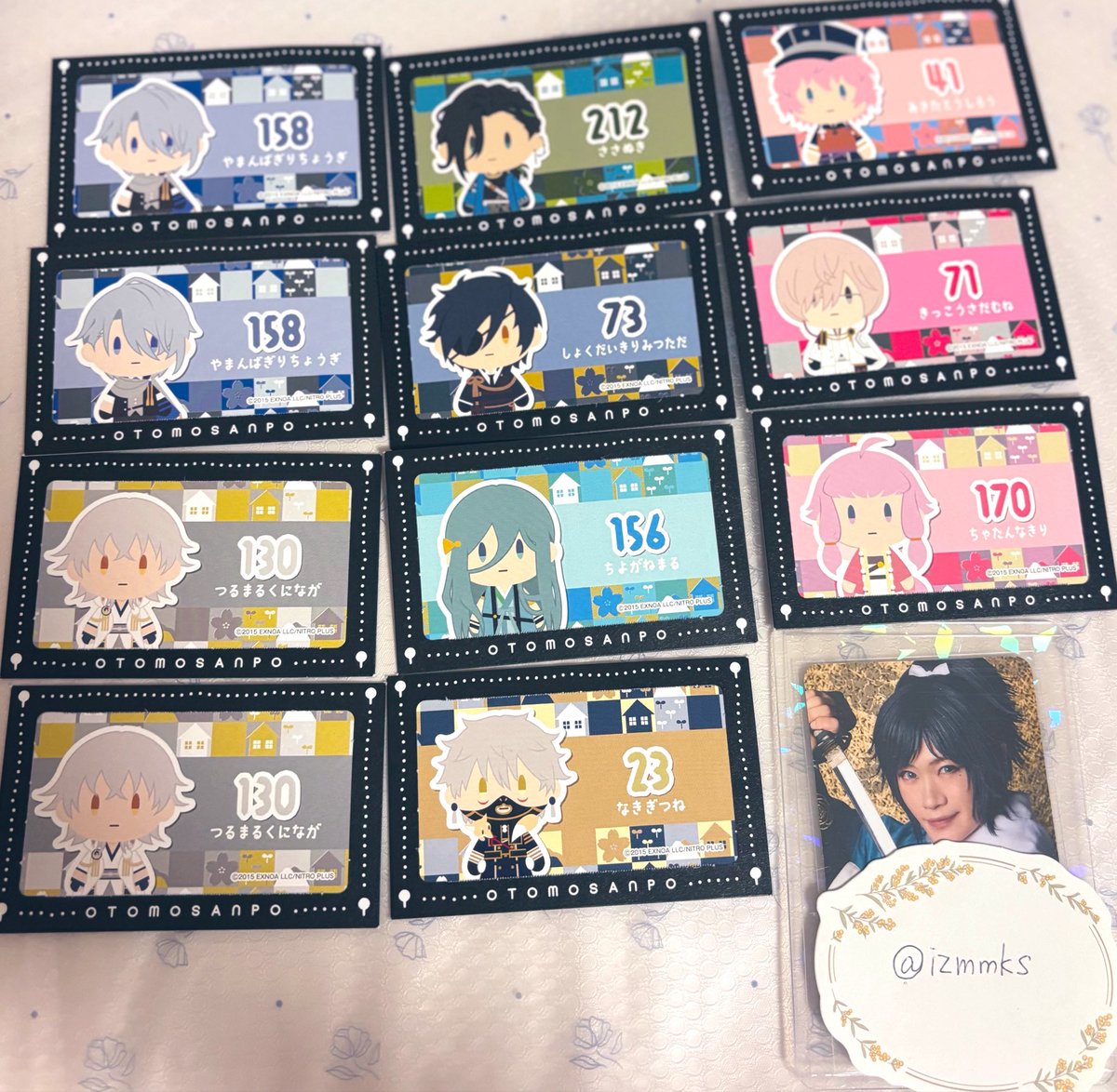 izmmks's tweet photo. 【交換・譲渡】
刀剣乱舞 とうらぶ 御伴散歩 ぽちくじ その2
譲
A賞鶴丸
B賞桑名
C賞山鳥毛・謙信
D賞亀甲・千代金丸・実休
E賞岩融・今剣・秋田・博多・大倶利伽羅・長谷部・五月雨・村雲

求
B賞後家・雲次、E賞雲重・沖田組、定価＋送料(2個セットはお好きな組み合わせもしくは定価の半分での譲渡) https://t.co/Tpu5Zm4CAv