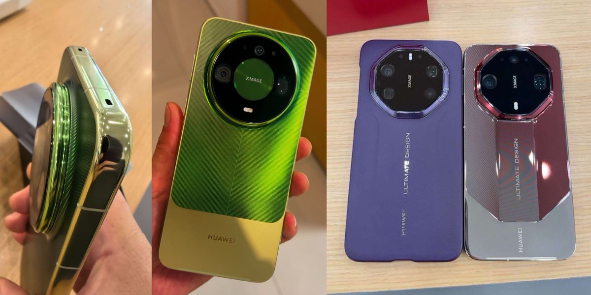 pentolgadget's tweet photo. Huawei Mate 90 Series 🇨🇳

Mate 90
• Kirin 9030
• 12GB RAM
• 256GB / 512GB / 1TB
• OLED 6,75”
• Triple camera
• Baterai besar + fast charging
• HarmonyOS 7
• 12+256GB / 12+512GB / 12+1TB
• Warna: Black / White / Pink / Green

Mate 90 Pro
• Kirin 9035
• 12/16GB RAM
• 256GB / 512GB / 1TB
• OLED 6,75”
• Dual-Layer OLED
• Kamera flagship + telefoto periskop
• Baterai besar + fast charging
• HarmonyOS 7
• 12+256GB / 12+512GB / 16+512GB / 16+1TB
• Warna: Black / White / Orange / Green

Mate 90 Pro Max
• Kirin 9050 Pro
• 16GB RAM
• 512GB / 1TB
• OLED ~6,9”
• Dual-Layer OLED
• Kamera utama sensor besar
• Periskop 200MP
• Star Ring Camera
• Dukungan Ruiying Z10
• 16+512GB / 16+1TB
• Warna: Black / White / Gold / Green / Photography Set

Mate 90 Pro Max Collector’s Edition
• Kirin 9050 Pro
• Hingga 16GB + 1TB
• OLED ~6,9”
• Flagship camera system
• Kompatibel Ruiying Z10
• Z10: sensor 1”
• 9,1–91mm / ekuivalen 24–240mm
• 1–10× optical zoom
• f/2.0–4.5
• Motorized zoom + sensor kamera sendiri

Mate 90 RS Ultimate Design
• Kirin 9050 Pro
• Hingga 16GB + 1TB
• Dual-Layer OLED
• Kamera kelas tertinggi + periskop 200MP
• Desain kamera octagonal khas RS
• Mendukung Ruiying Z10
• 16+512GB / 16+1TB
• Warna: Black / White / Red

📌 Catatan: Kirin 9030/9035, kapasitas baterai, klaim brightness 10.000 nits, serta beberapa detail sensor kamera masih berasal dari bocoran, jadi belum bisa dianggap spesifikasi final.

Debut China: 1 Oktober 2026
Penjualan mulai 12:08 waktu China (11:08 WIB).

Global & Indonesia? Belum dikonfirmasi.

#HuaweiMate90 #Huawei #HarmonyOS7 #Gadget #Smartphone #PentolGadget