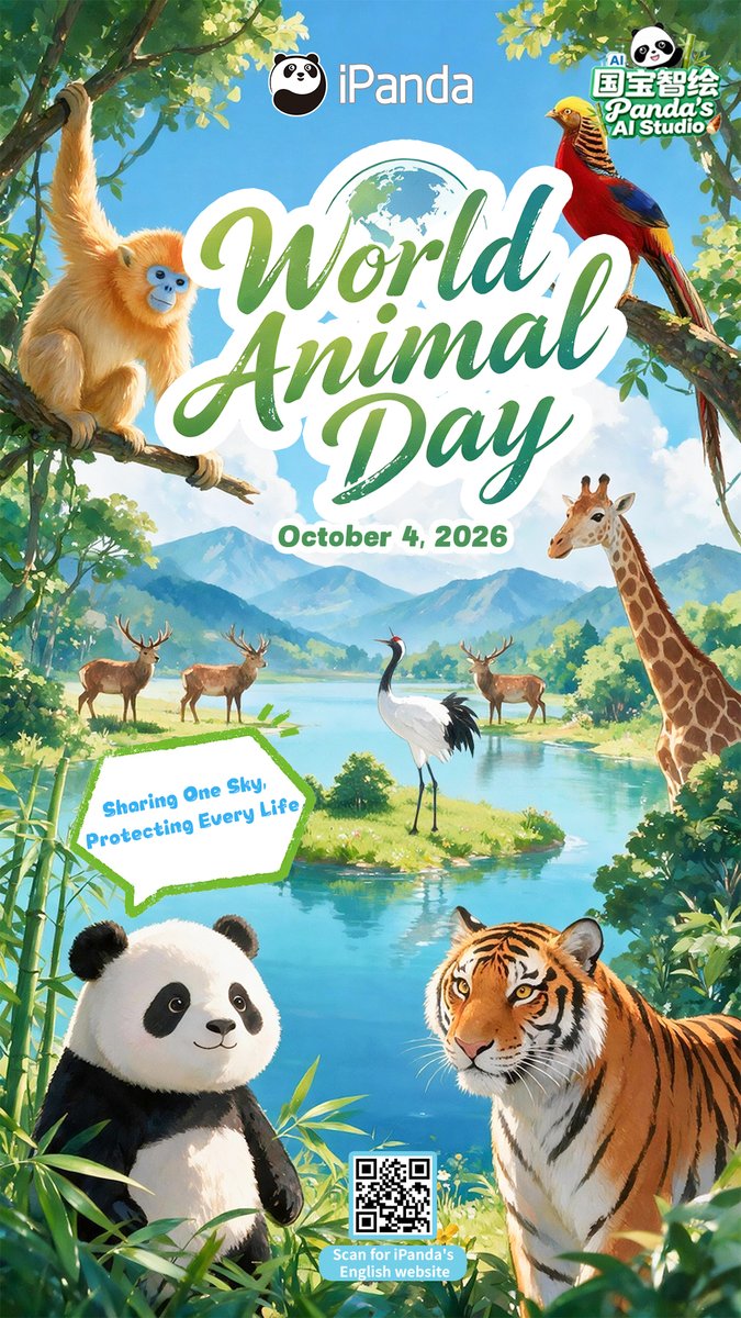 ipandacom's tweet photo. Every animal deserves a safe home and a healthy life. On this World Animal Day, let's do more than adore them - let's protect them. Kindness to animals is kindness to our shared planet.

(Photo credit: VCG)

#AnimalsOfToday #WorldAnimalDay #AnimalWelfare #PictureOfTheDay https://t.co/F20RhRQzha