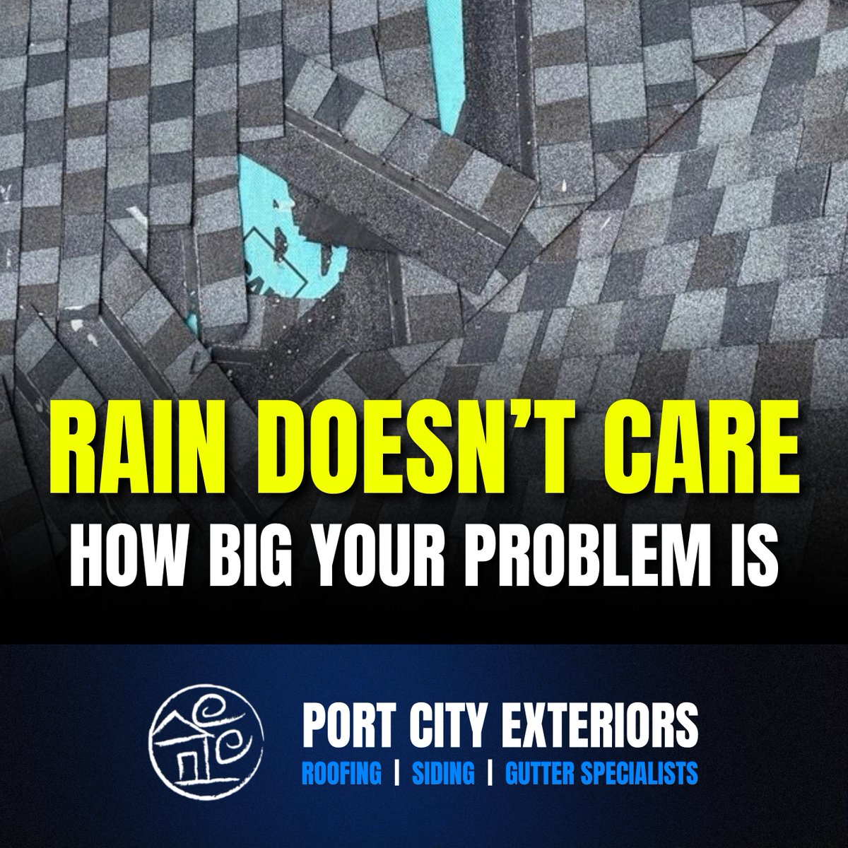 PortCityExt's tweet photo. RAIN DOESN’T CARE
HOW BIG YOUR PROBLEM IS

A small roof issue can let water in with the next storm. If you’ve spotted damage, get it checked before the rain finds its way inside.

🏠 Port City Exteriors
🌐 https://t.co/0oTncE5XRV
📲 231-900-1300 https://t.co/tD22zANeK4