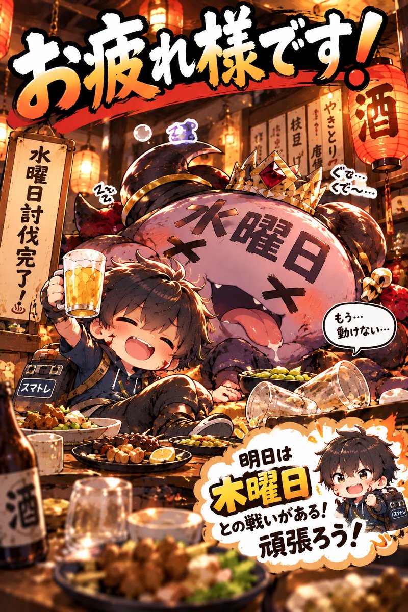 sumatore08's tweet photo. 水曜日もお疲れ様です！
今日で9月は終わりです！明日からは10月になります！
明日からも頑張っていきましょ〜！ https://t.co/cYoQfYGkK0