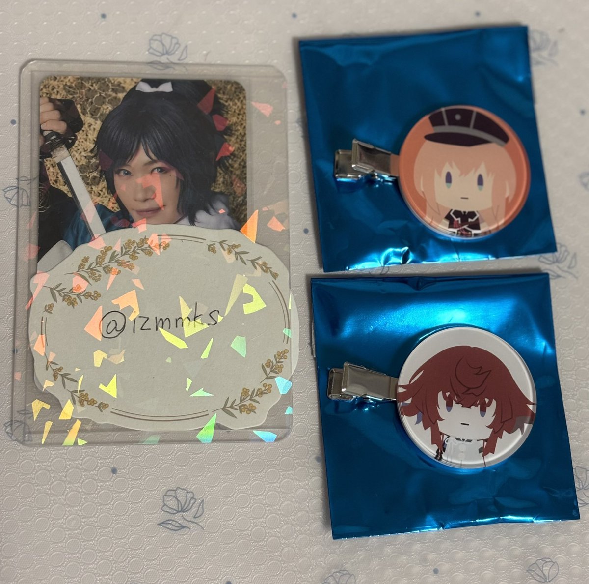 izmmks's tweet photo. 【交換・譲渡】
刀剣乱舞 ぬーどるストッパーの陣 
ぽちくじ その1 御伴散歩 万事屋ピン

譲…G賞編成ミニタオル 和泉守兼定
E賞 不動、愛染
ピン 乱、抜丸

求…同異種加州清光、異種大和守安定

譲渡…～定価➕送料(ご希望の金額をご提示ください) https://t.co/0nnu3RHhBg