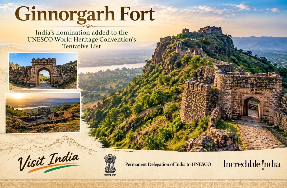 IndembAbuDhabi's tweet photo. Discover #GinnorgarhFort, where centuries of history unfold amid dramatic hills, ancient walls & breathtaking landscapes.
Now on #UNESCO’s #WorldHeritage Convention Tentative List, this remarkable site offers a glimpse into India’s timeless legacy.
#IncredibleIndia #VisitIndia https://t.co/R9YfpCaTaE
