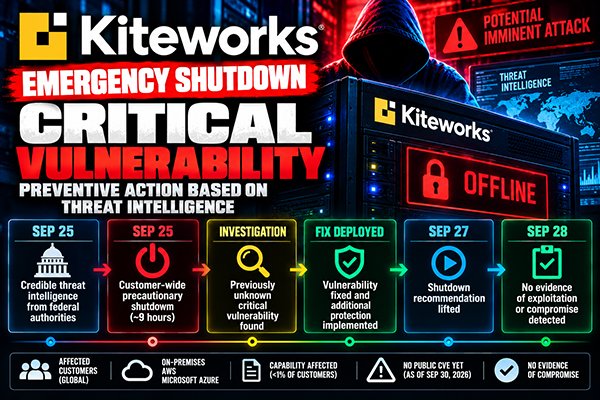 stem__shop's tweet photo. 🟠 Kiteworks took customer systems offline after receiving credible federal threat intelligence.
During the shutdown, a previously unknown critical vulnerability was found and fixed. Kiteworks says
https://t.co/WdXu6pyzbq
#Kiteworks #CyberSecurity #ThreatIntel #ZeroDay #InfoSec https://t.co/ZPC10LXtix