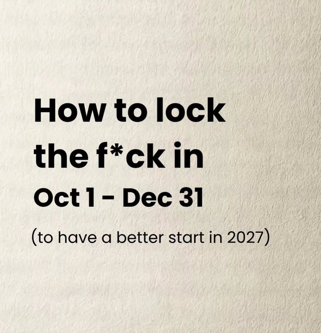 Dagreatdey4you's tweet photo. October–December: lock in. No excuses, no unnecessary distractions. Just work. 🔒

I put together a few things I’m focusing on for the final stretch 🧵👇 https://t.co/bcqa2zlCoz