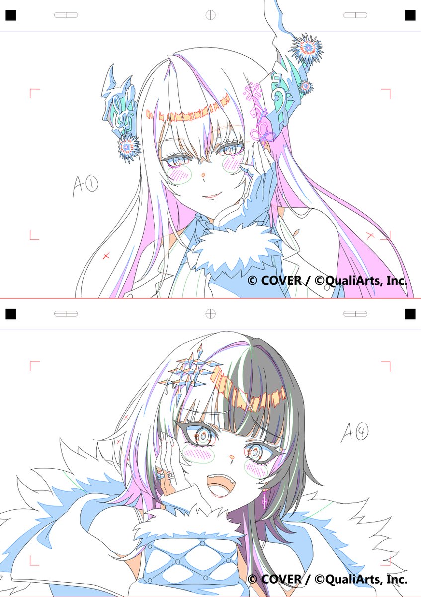 kaynimatic's tweet photo. Just got permission to post these as well!

A couple cuts for one of the cinematics for Hololive Dreams! I wanted to post these because I'm especially proud of how these drawings turned out!!!😊😊😊

tbh drawing pretty key frames is my favorite thing working in animation https://t.co/em9sNfqf48