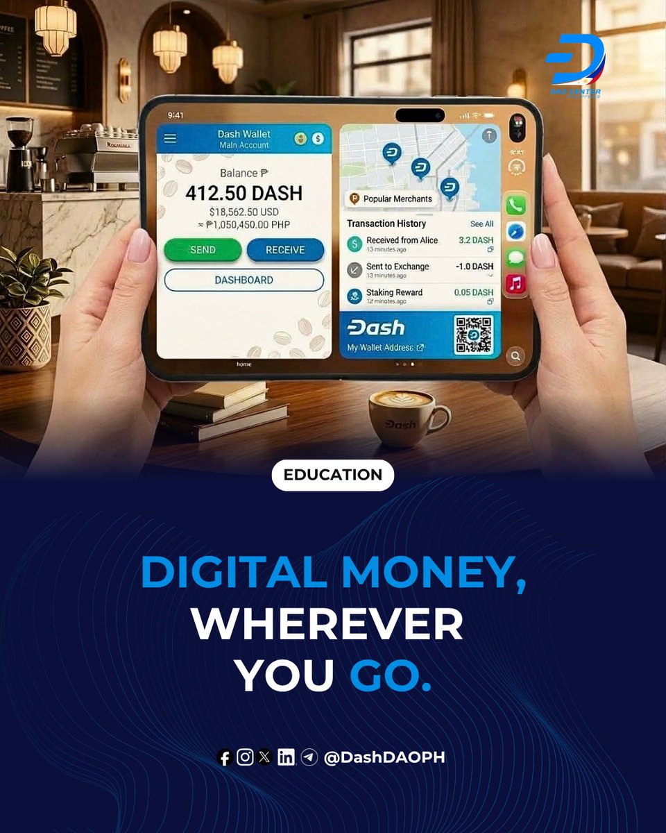 DashDao_PH's tweet photo. Digital Money, Wherever You Go

Filipinos are highly connected through their mobile devices. W/ smartphones playing a big role in everyday life, a simple, easy-to-use wallet can make digital payments feel more familiar &amp; accessible.

What app do you use most for managing money? https://t.co/R0rETdLGV2