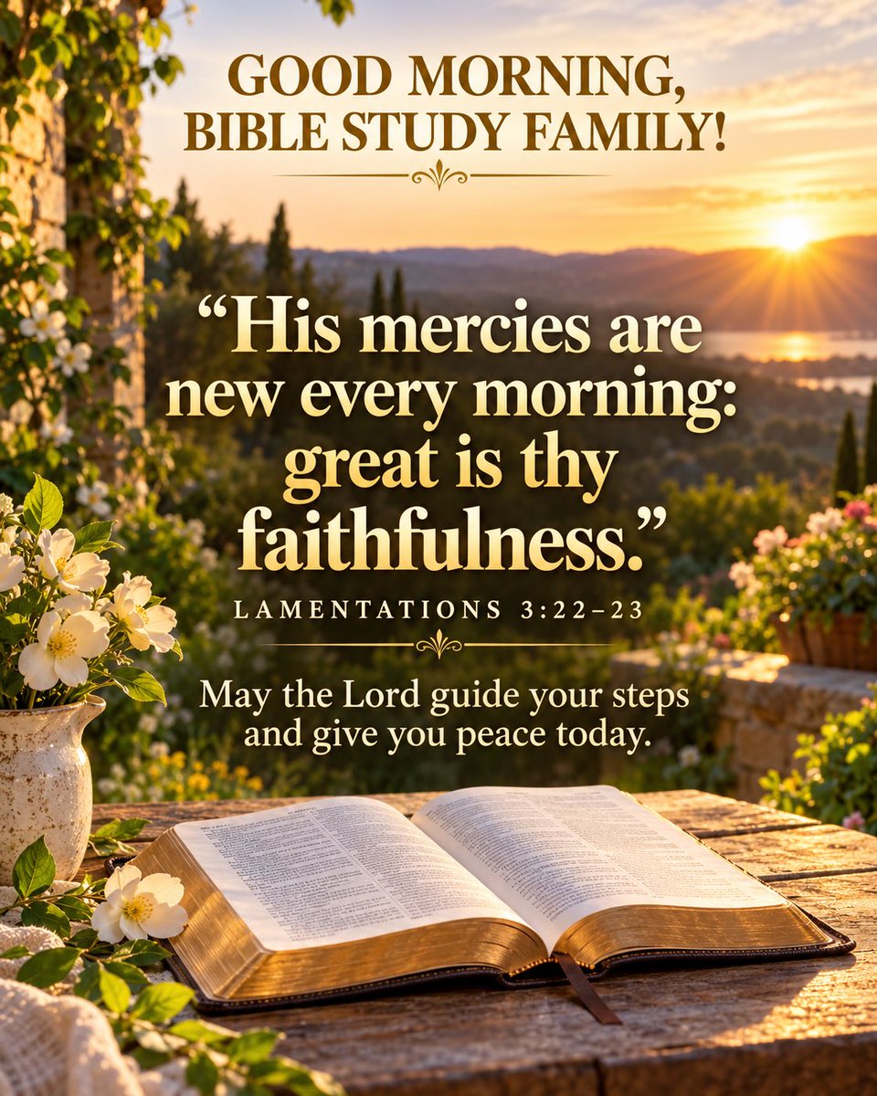 chisomemengini's tweet photo. Good morning, Bible Study family! 
As we begin this new day, let’s remember: God’s mercy is fresh, His faithfulness never fails, and His peace is with us. 

#Mercy #Faith#Biblestudy https://t.co/dQ94S6XwN0