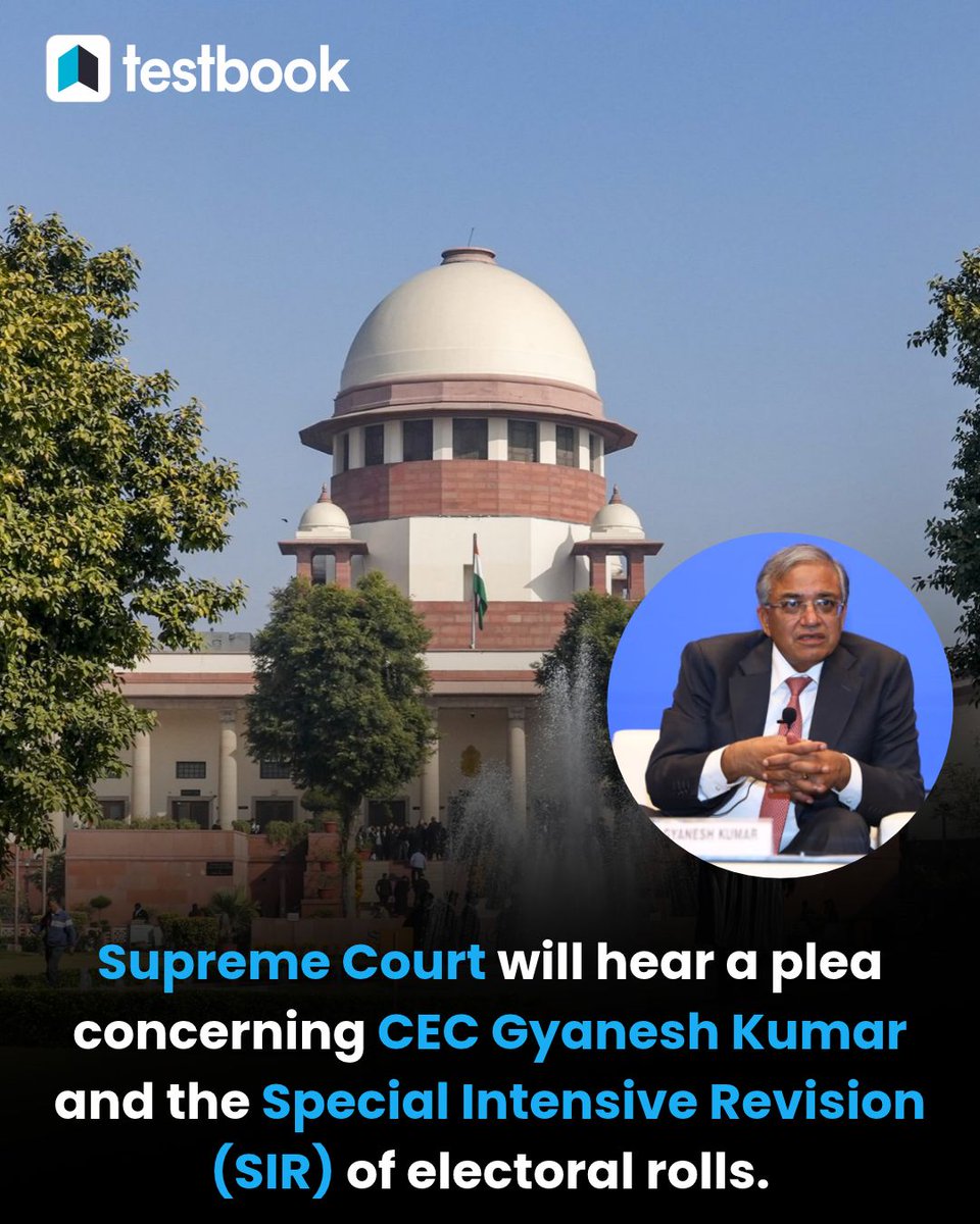 Testbook_CA's tweet photo. Top 3 Morning Headlines of the Day – Must-Know for Government Exam Aspirants! 
.
. 
.
#trendingnews #newsupdate #Currentaffairs #Testbook #2026 [Govt. Exams,  Chief Election Commissioner, Gyanesh Kumar, RBI] https://t.co/sW3jSyf9dg
