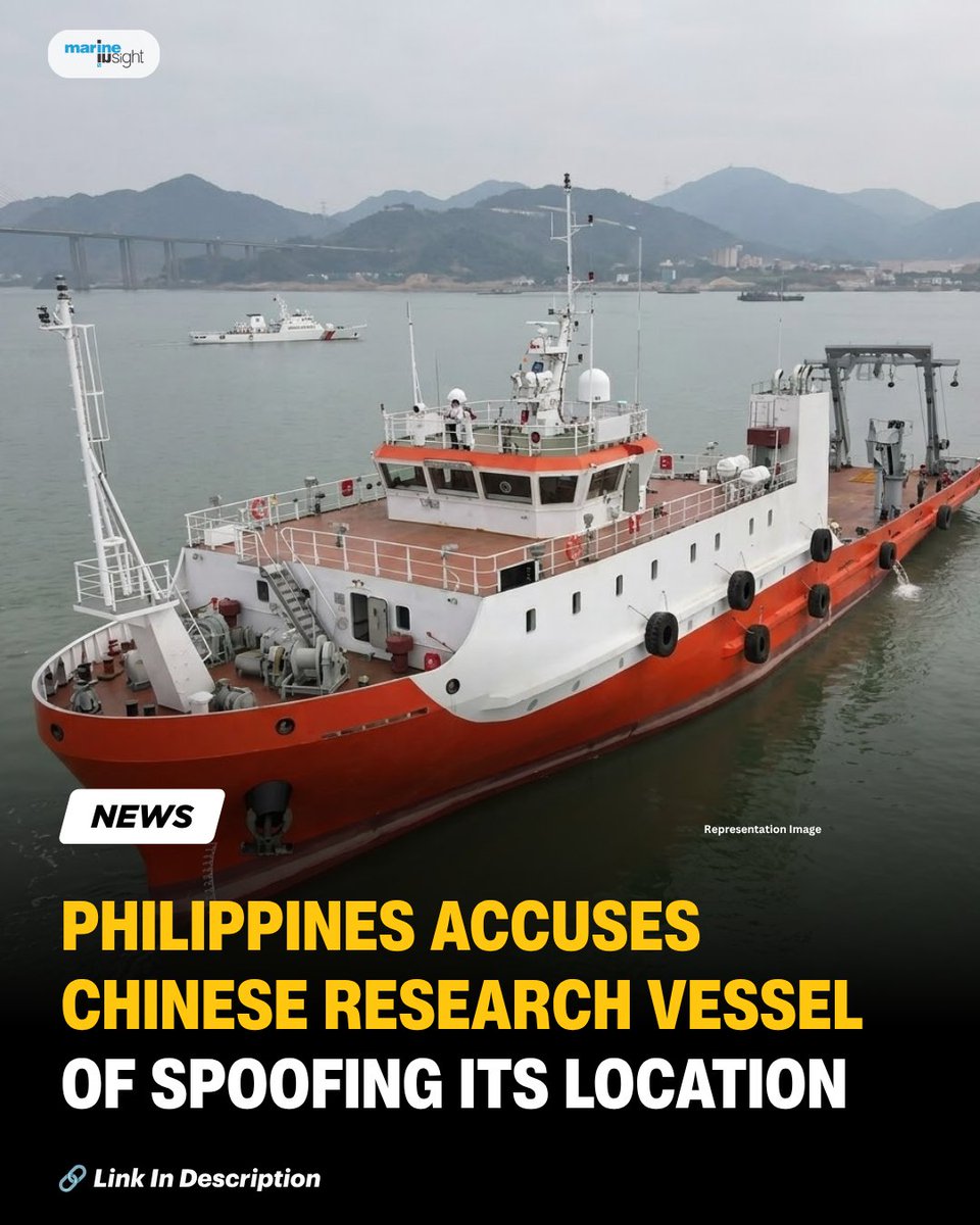 MarineInsight's tweet photo. Philippines Accuses Chinese Vessel Of Location Falsification Near Undersea Cables

Read Full News Here 👉 https://t.co/4lWH2rv1Wg

#ChineseResearchVessel #Philippines #UnderseaCables #news #MarineInsight #Merchantnavy #Merchantmarine https://t.co/IKAR8jdNvQ