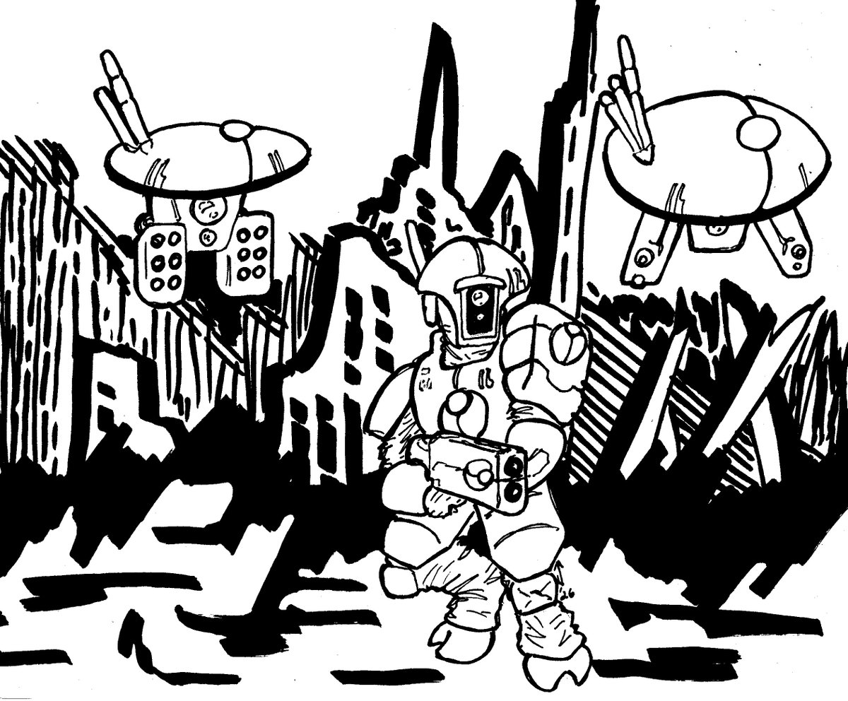 josephblucross's tweet photo. Art of a #Tau Firewarrior from Warhammer 40k. https://t.co/o0hJlcXC54