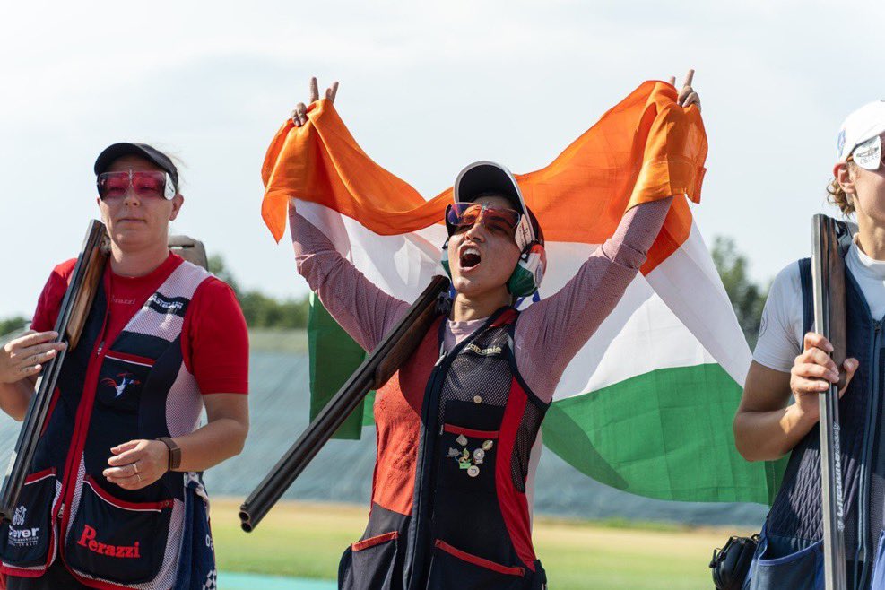TheKhelIndia's tweet photo. NEERU DHANDA AT ASIAN GAMES 2026!

🥇 Women’s Trap Individual 
🥇 Mixed Team Trap 
🥈 Women’s Team Trap

WHAT AN INCREDIBLE CAMPAIGN! 🫡 https://t.co/qpyTZKqspr