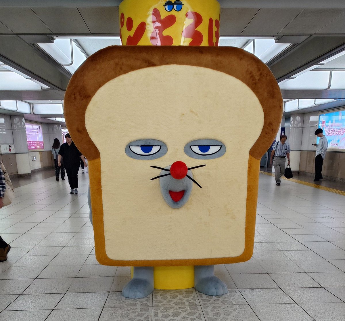 godzilla_fast's tweet photo. 池袋駅歩いていたらパンどろぼうに出くわした！！！
はぁ！なにこれ！可愛すぎでしょw🤣
ちょっと鼻触りたかったw🤣 https://t.co/N9djGPFVR4