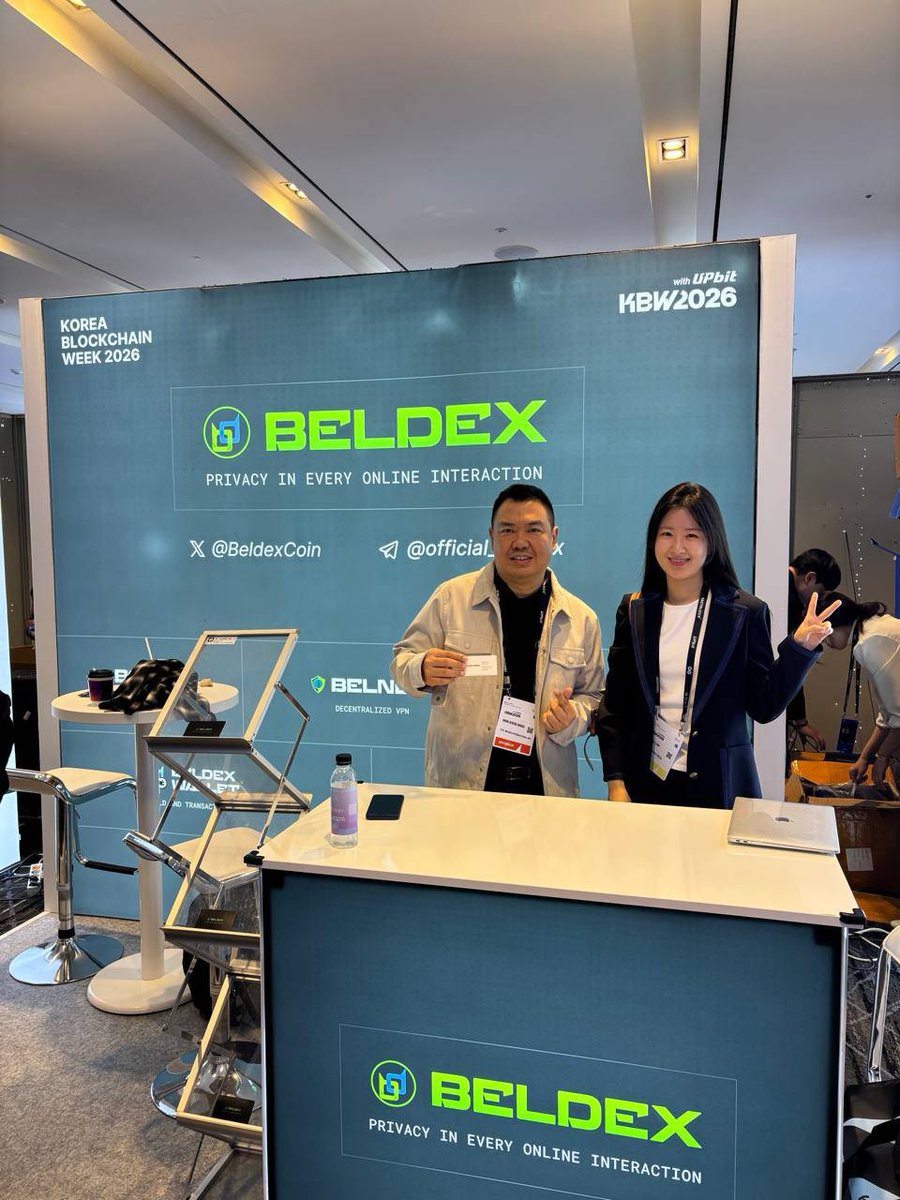 BeldexCoin's tweet photo. The Beldex team is on the ground @kbwofficial 2026.

Great conversations and plenty of energy across the Web3 community in Seoul.

More to come. 💚 https://t.co/e0uFNXMBTv
