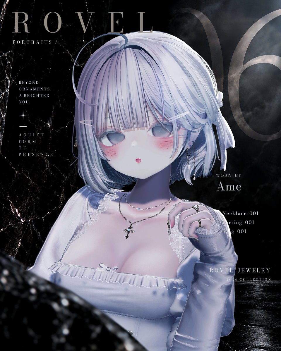 Rovel_Booth's tweet photo. Rovel Jewelry collection 『SILLAGE』
The final impression.

身につけた瞬間ではなく、
あなたが去ったあとまで。

Model｜Ame
X｜@__qrne

Sillage — by Rovel.
#Rovel https://t.co/4IwBy9yASx