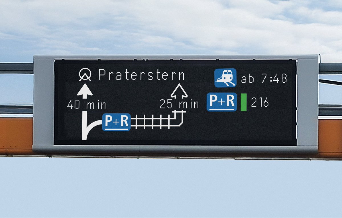 MartinBertsch99's tweet photo. ASFINAG und ÖBB zeigen den schnelleren Weg nach Wien:
Neue Echtzeit-Anzeigen auf der A 22 bei Stockerau machen sichtbar, wann Park &amp; Ride Zeit spart https://t.co/gdXTb78qAc