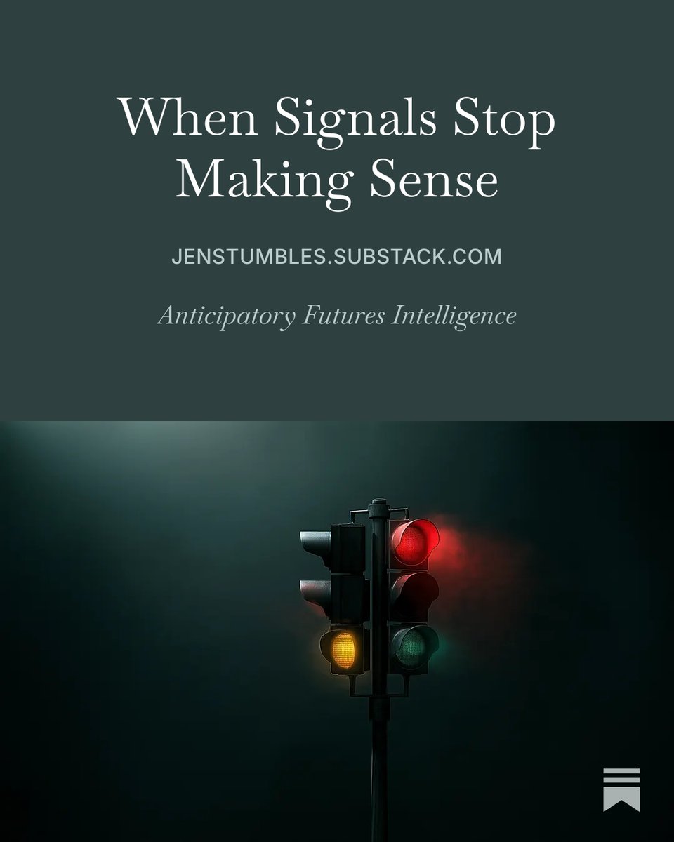 jen__syd's tweet photo. What happens when the signals of change haven't disappeared, but the frames we use to interpret them no longer hold? What it would take to make horizon scanning more traceable without limiting imagination or forcing emerging possibilities into constraining categories? Link below https://t.co/inwedXR4is