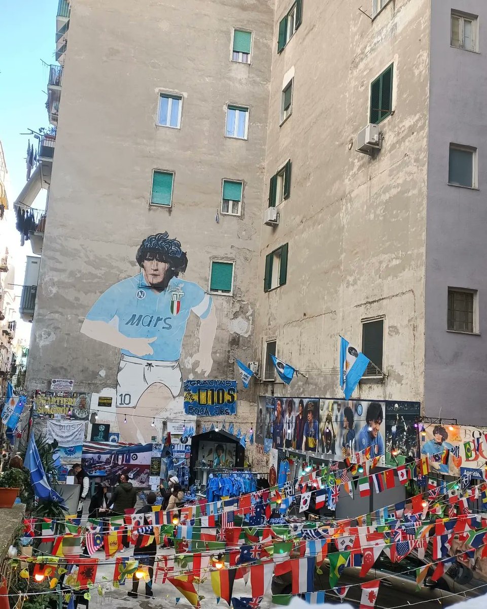 laun3r's tweet photo. Naples, Spanish Quarter, Maradona murals, and the city’s vibrant spirit. Sunday in Naples. https://t.co/jvQmuOZQKa