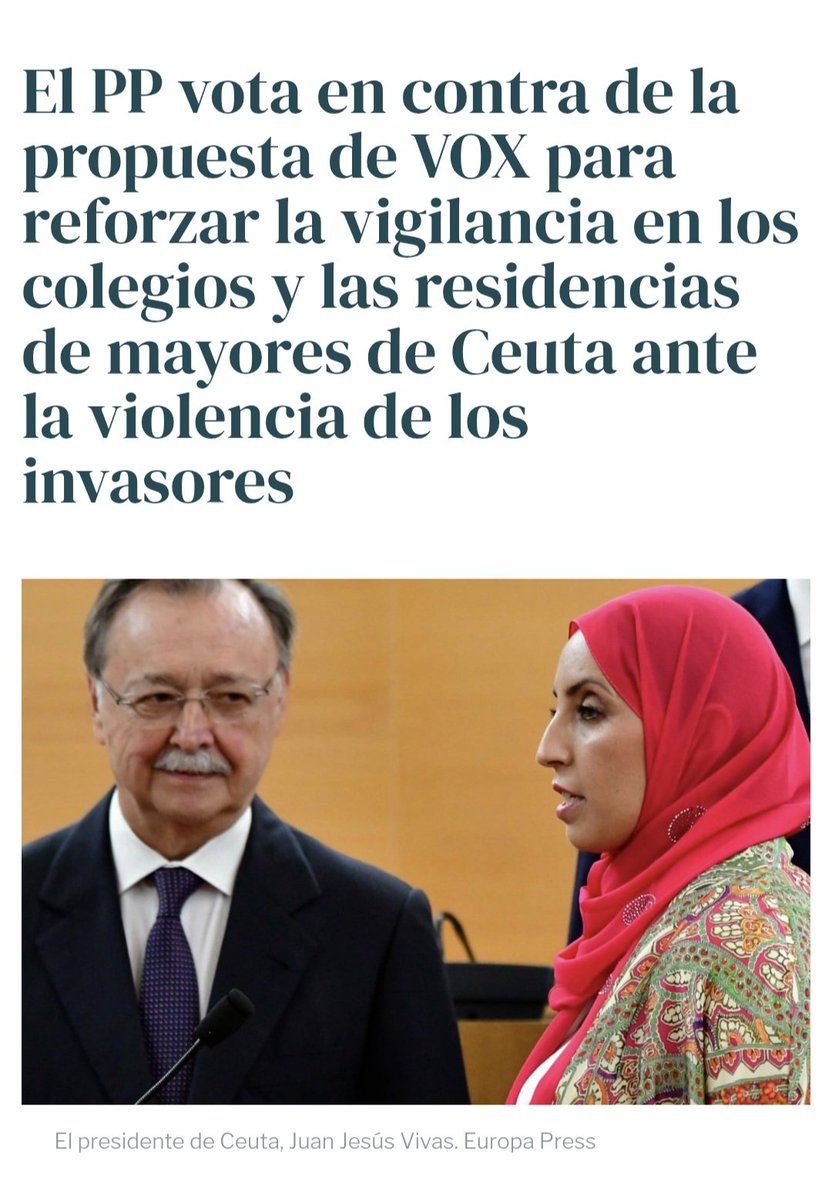 ElenaRamallo3's tweet photo. Si España quiere un cambio real de políticas, recuperar el control de sus fronteras y decidir quién entra y quién debe salir por encontrarse ilegalmente en el país o por haber cometido delitos, no puede votar al PP.

Lo vemos a diario.
Y los ciudadanos de Ceuta… ya lo estáis viendo.