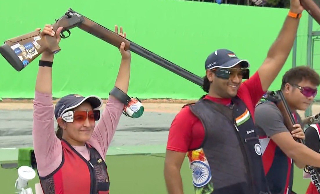 SurkhdeepSingh's tweet photo. 🇮🇳 NEERU DHANDA AT ASIAN GAMES 2026!

🥇 Women’s Trap Individual
🥇 Mixed Team Trap
🥈 Women’s Team Trap

THREE MEDALS! 🥇🥇🥈

What an incredible campaign for Neeru Dhanda! 🔥 https://t.co/0JeggY8BJD