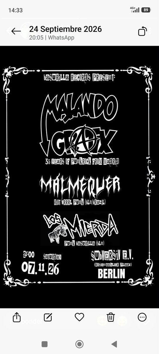 MATANDOGRATIX's tweet photo. A tope preparando los próximos conciertos de: 10 octubre Ávila y 7 noviembre Berlín (Alemania),se vienen cositas 💪💪🧷 https://t.co/747A8STCF4