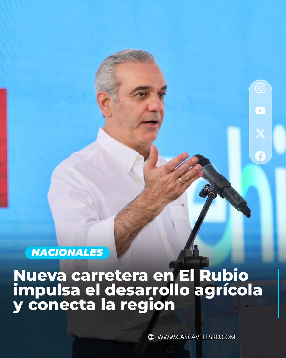 diarodo's tweet photo. Photo by CASCAVELES RD on September 05, 2026. New road in El Rubio boosts agricultural development and connects the region. https://t.co/gEae96yNJO