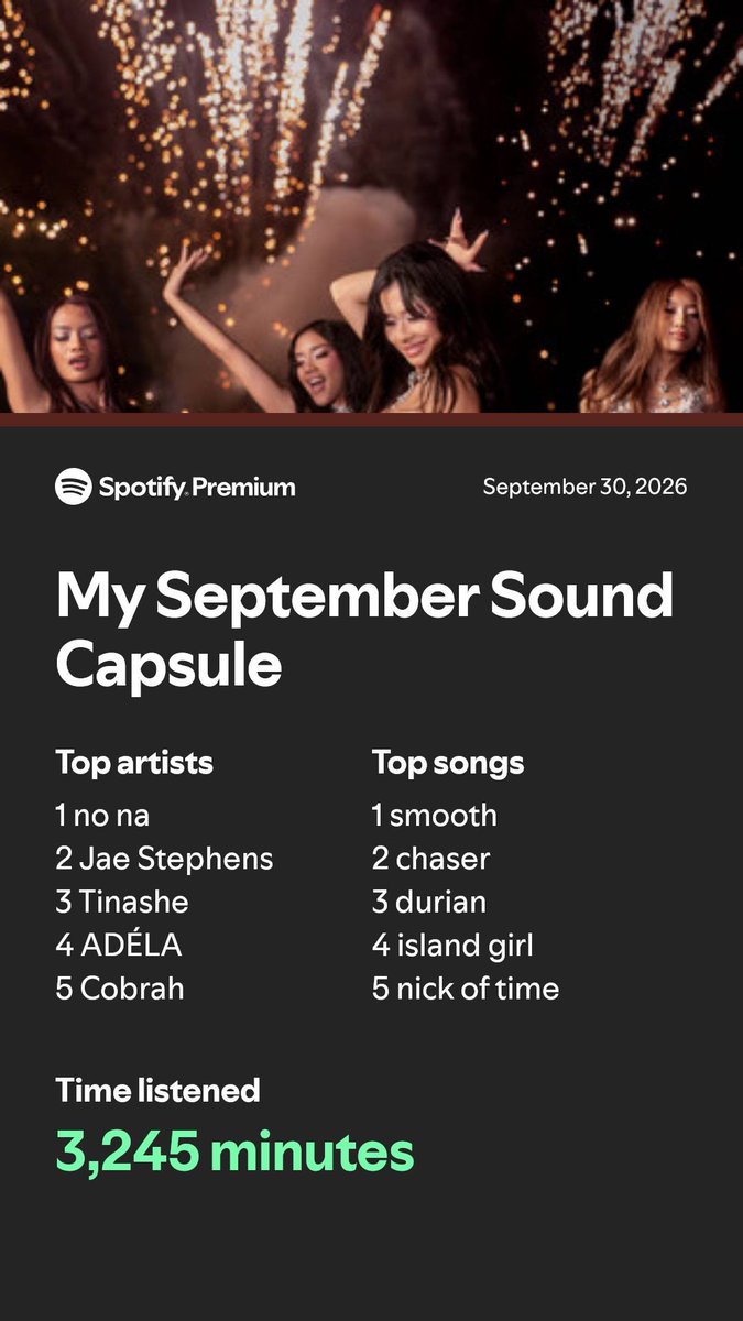 seafoodiet's tweet photo. my september top spotify artists and songs 𐔌՞ ܸ.ˬ.ܸ՞𐦯 https://t.co/QBRsVtcgSQ
