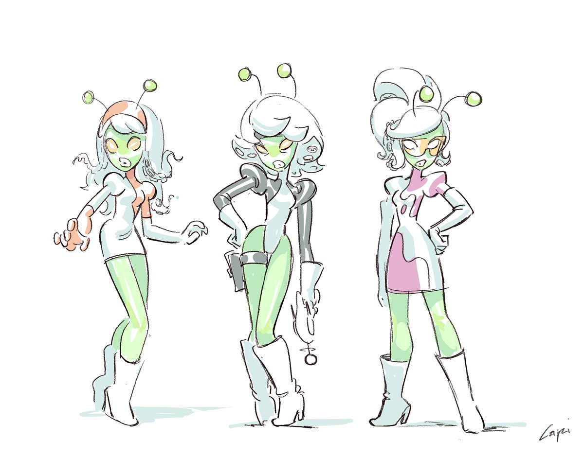 Capi974's tweet photo. Alien Girl Morning Sketch https://t.co/Gcfa8UvqoJ