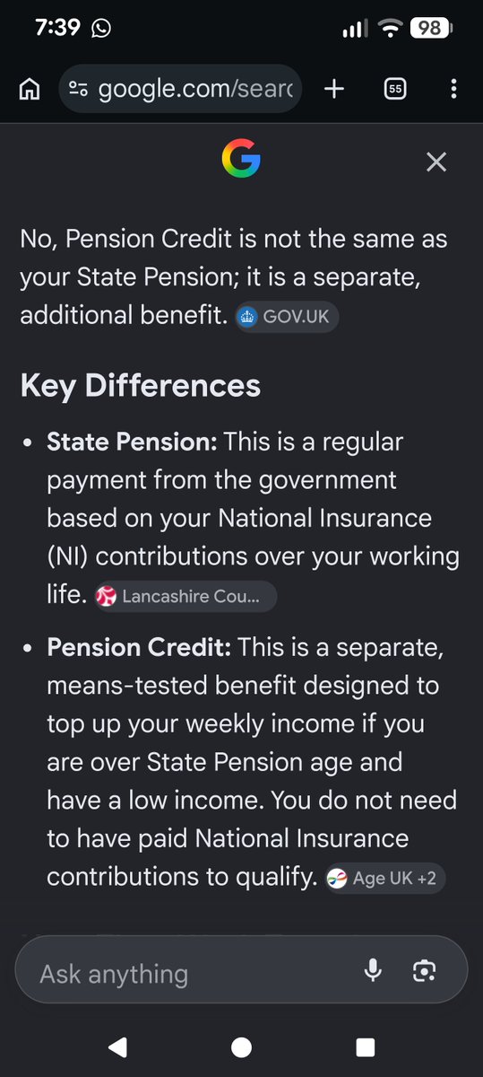Neil_Mclaren's tweet photo. @_PigginTeaBreak Pension credit is the "benefit" not the state pension as you don't need to contribute to get that one ! https://t.co/vAozHZU2gu