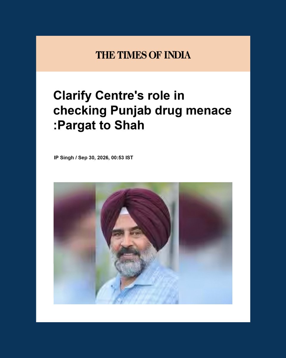PargatSOfficial's tweet photo. Centre govt must answer for its role in tackling Punjab’s drug crisis. From the 50-km BSF jurisdiction to the drug supply chains operating across states, accountability cannot stop at Punjab’s borders.

Punjab needs concrete action, not just slogans.

🔗 Read the full report: https://t.co/r3Alh0ZyDv