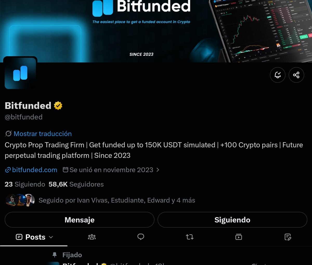 AprendoCrypto_'s tweet photo. @bitfunded Done! 

@Skylinee 
@Eljaboom https://t.co/N5wzME5DOy