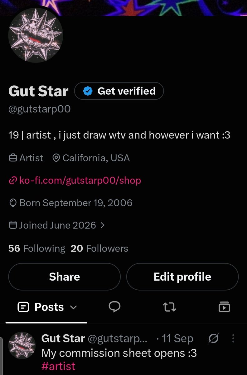 sadredthug's tweet photo. Here's my Art Twitter Account Page !! @gutstarp00 ✨️ #artist https://t.co/BnH9i73ZKk