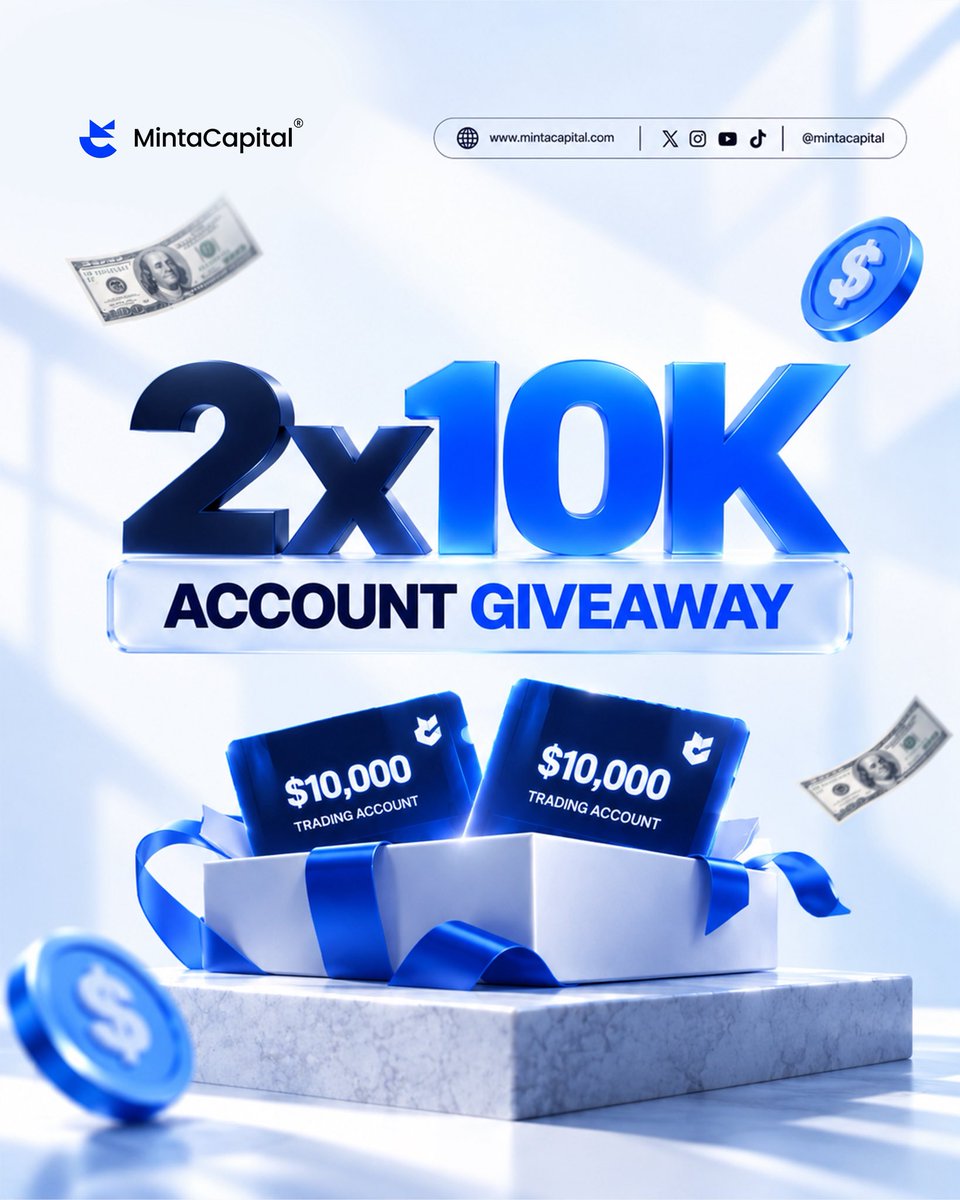 zackstech's tweet photo. 🎉 $30,000 MINTA CAPITAL GIVEAWAY! 🎉

I’ve teamed up with Minta Capital to give back to the community! 🤝🔥

🏆 2 × $5,000 Accounts
🏆 2 × $10,000 Accounts

💰 $30,000 TOTAL ACCOUNT VALUE!

🚨 HOW TO ENTER

You MUST follow ALL of Minta Capital’s official channels:

📸 Instagram:
https://t.co/BKwivDvov4

📘 Facebook:
https://t.co/YPbpvESpur

💬 Discord:
https://t.co/kuAnhjR3yV

🐦 X:

🌐 Website:
https://t.co/5bAGlq33cg

Also:

✅ Follow @zackstech on X
✅ Complete all the entry requirements
✅ Make sure your entries are genuine

⚠️ IMPORTANT: You must follow ALL the Minta Capital channels above to qualify.

🎯 4 WINNERS | $30K IN ACCOUNT VALUE

Good luck, traders! 🍀🔥

Zackstech × Minta Capital 🤝

#MintaCapital #Giveaway #Trading #PropFirm