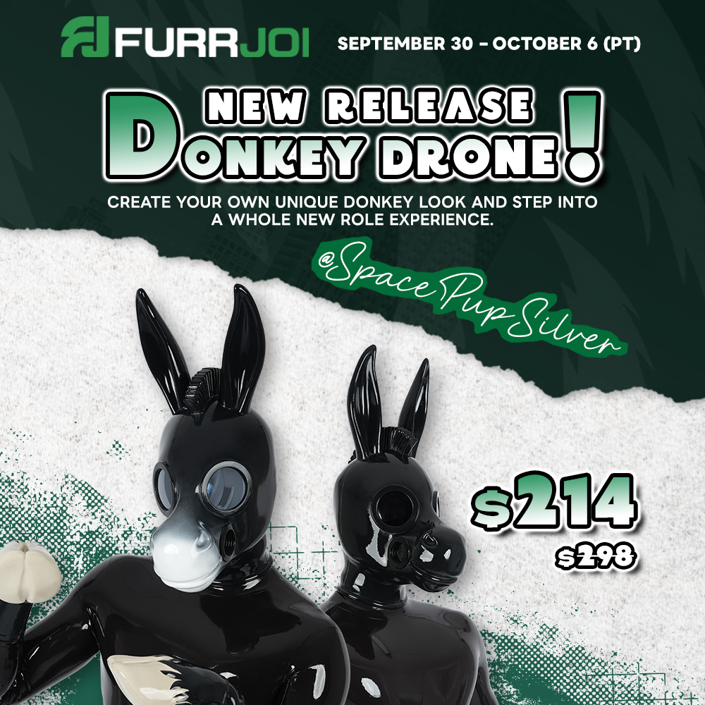 furrjoi01's tweet photo. FURRJOI X @SpacePupSilver 

Hee haw! New donkey drone just dropped.

https://t.co/k914QW5XFw

🏆 𝐆𝐈𝐕𝐄𝐀𝐖𝐀𝐘 𝐓𝐢𝐦𝐞  

Win a HOOD or a pair of GLOVES or a set of PAWS!  

1⃣Follow us 
2⃣Drop a comment below  
3⃣RT

Winner announced: October 8

#furrjoi #silicone https://t.co/3nzpRDLz4p