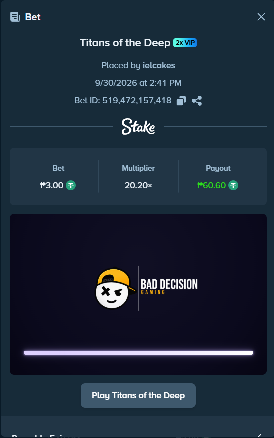 ielcakes's tweet photo. @PlayBadDecision @Stake tried it and got absolutely rinsed 😭 I spun 228 times and only hit 1 bonus. tbh, I really liked your new slot though, it’s actually fun to spin!

Juice me up so I can keep playing! Thank you, @PlayBadDecision! 🙏

@seasalttides @akieimnida 

stake: ielcakes https://t.co/kRq10sYayL