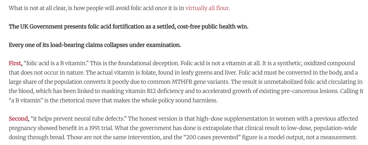 ClareCraigPath's tweet photo. If you are wondering what all the fuss is about folic acid you could start here.

Full article and link to petition in next tweet. https://t.co/w00FFBW6F8