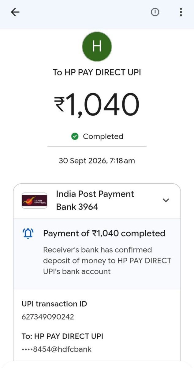 chingari_world's tweet photo. ठग:-
J.V.S.HP GAS AGENCY,Patna Bihar-9  ने 1040/- ठगी किया।

2.दिनांक 30/09/26 को 7:17AM बजे ऑनलाइन भुगतान करने के बावजूद दोबारा गैस देने के पूर्व गैस गोदाम पर 10:46AM बजे जबरदस्ती ठगी कर लिया!

3.उल्लिखित पते पर एजेंसी ने कभी भी गैस डिलीवर नहीं करवाया!

ठग एजेंसी पर कार्रवाई हो। https://t.co/uuRmcuIjNP