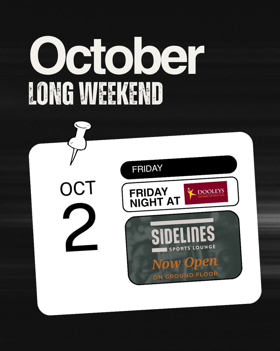 westsmagpies's tweet photo. Your October Long Weekend Locked In 🔐 https://t.co/ULeXPUX2aB