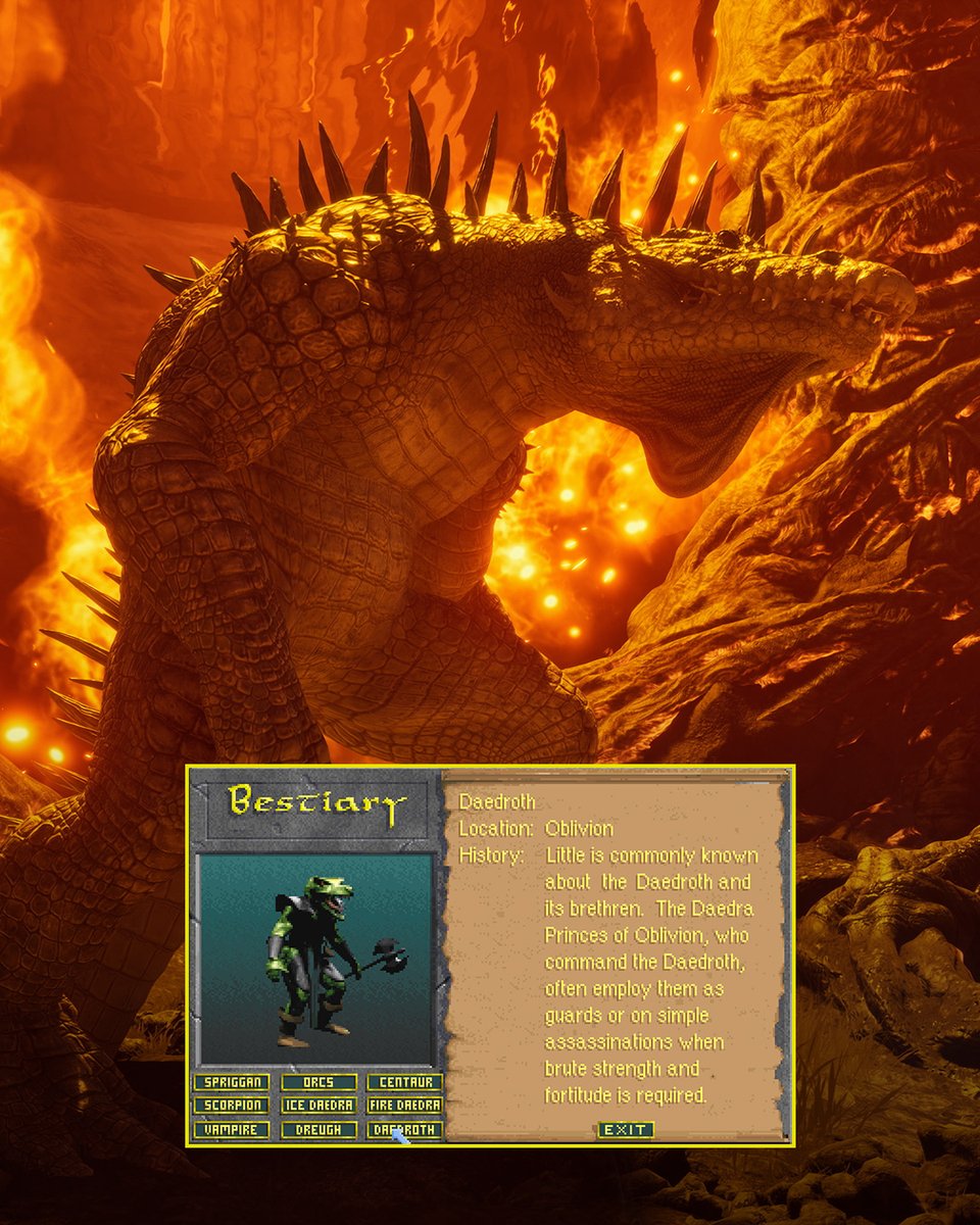 ElderScrolls's tweet photo. Across all of Tamriel and throughout the eras, how many of these familiar foes have you faced? ⚔️

Thank you to The Imperial Library for combing through the archives for this lore, you can read more #ElderScrolls lore here: https://t.co/lH49mn3leS https://t.co/9YuRjVejC7