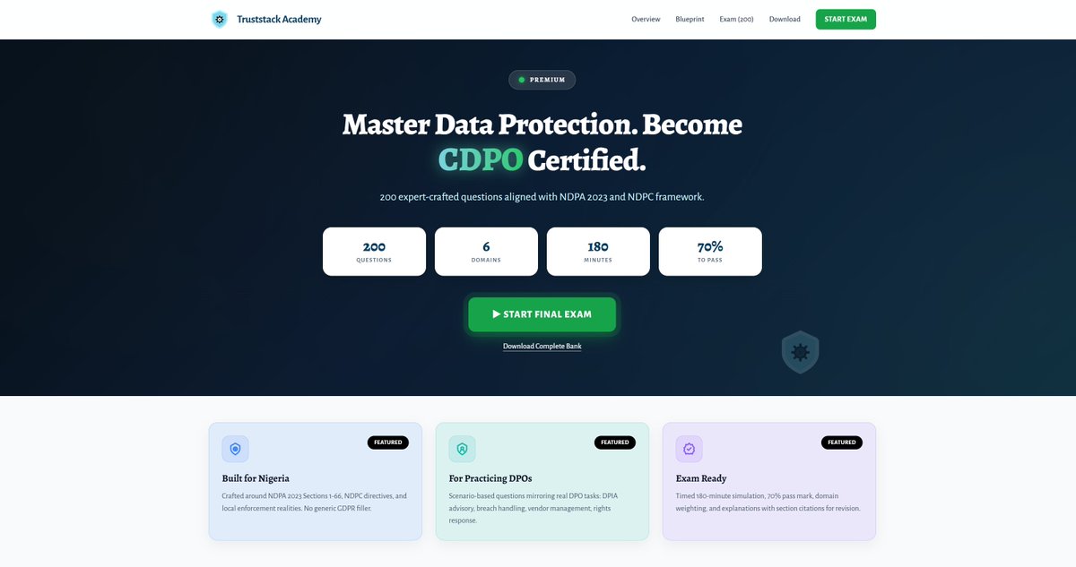 truststackng's tweet photo. Something unique for potential Data Privacy Professionals is coming... https://t.co/XF6tqY7Rj7