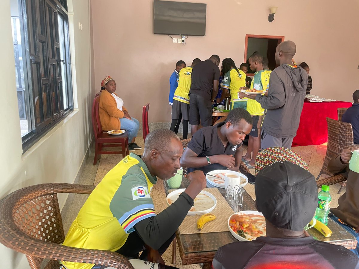 TwinamaslkoAlex's tweet photo. Good morning from Ibanda! 🇺🇬
This morning, the @GacsBike  team enjoyed a good breakfast at V&amp;C Hotel, Ibanda as we continue our 55-Day, 6000KM journey promoting East African integration. Thank you V&amp;C Hotel for the warm hospitality! @TourismBoardUg #GACSTour #Ibanda #VisitUganda https://t.co/52VExQ9m7K