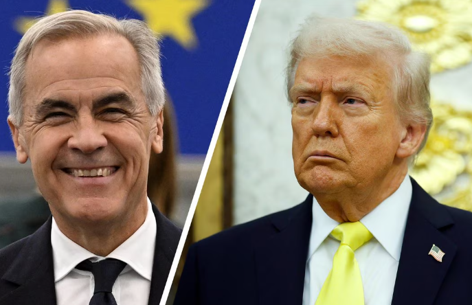 politvidchannel's tweet photo. BREAKING: Canadian Prime Minister Mark Carney's stand against Trump could lead to him winning the Nobel Peace Prize and Time Person of the Year https://t.co/79YDdsW4XR