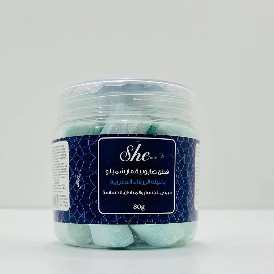NikoRapper's tweet photo. Marshmallow soap bars with Moroccan blue indigo from She One. Brightens and whitens skin. 80g. Soft like marshmallows, gently cleanses without irritation. Effective for body and sensitive areas. One bar: 12. Two bars: 17 https://t.co/jdUecSyjA0