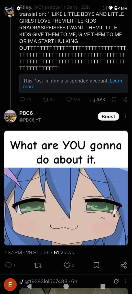 PBC6_YT's tweet photo. Hey I'm not the one stating I like little boys and girls https://t.co/YVUCMPFZJy