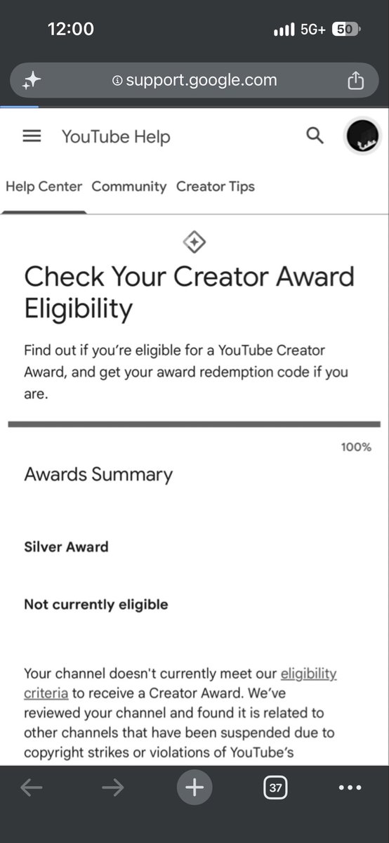 Mc_Modez's tweet photo. Hi @TeamYouTube all my channels including CraftBurstYt are now fully reinstated by YouTube and no channel is terminated Please manually clear the backend flag so my Silver Creator Award eligibility error is resolved I don't have any terminated channel
Please fix issue. https://t.co/a7fKjFxzZe