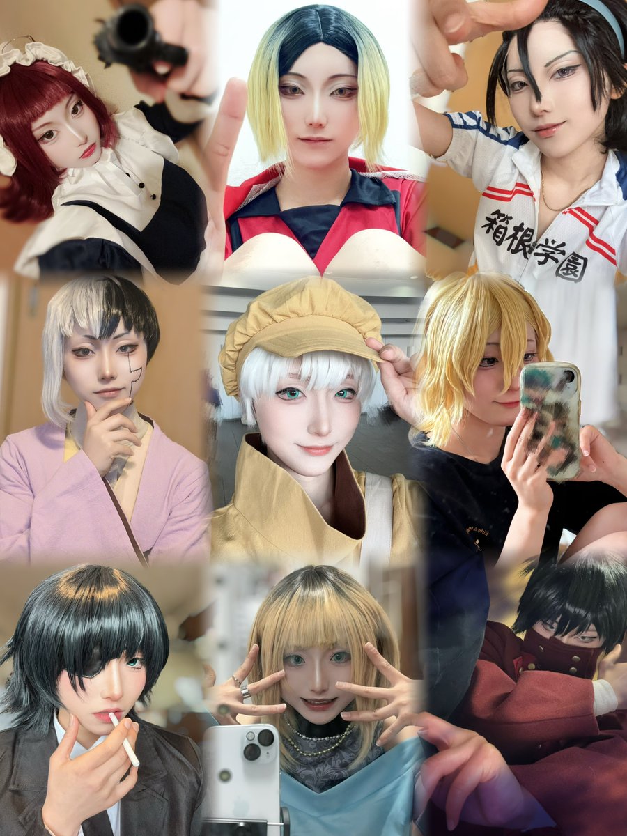 uqx6y's tweet photo. コスプレ始めて2年ちょい経ってました(大横転)
借り物とか手放したのもあるけど全18キャラ…………そうですか………… https://t.co/rzeie6n5Kb