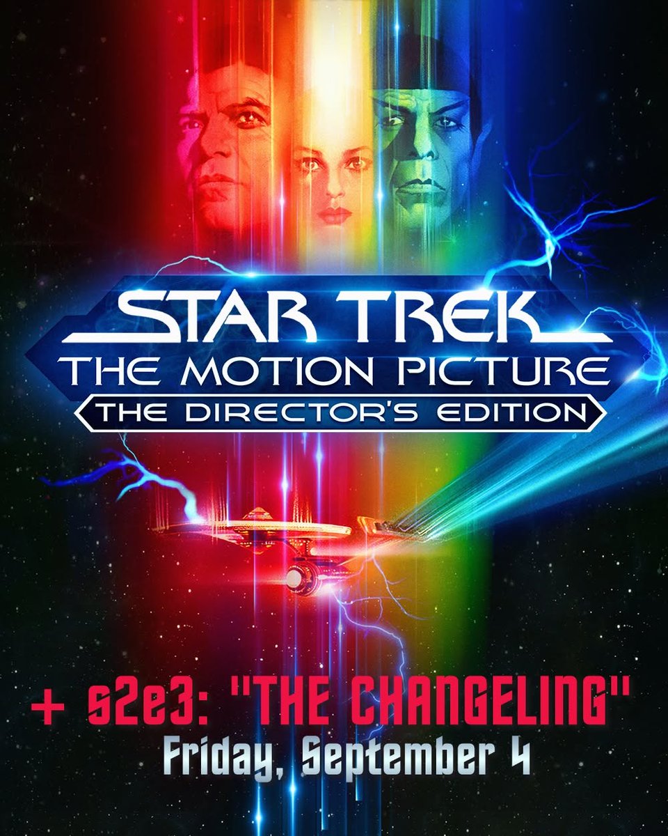 R_aai's tweet photo. Photo by GoldenTicketCinemas on September 04, 2026. Poster for Star Trek: The Motion Picture – The Director’s Edition and “The Changeling, ” Friday, September 4. https://t.co/OC5zHshFr2