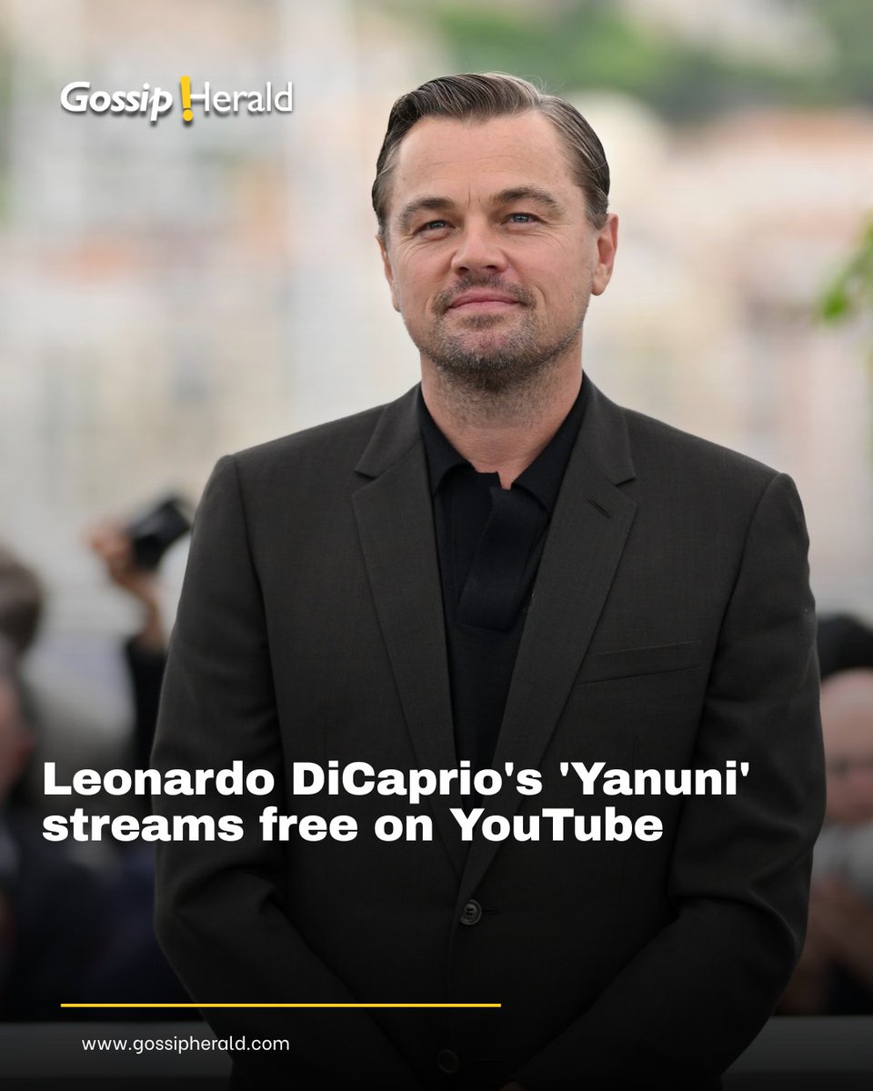 eandrejq's tweet photo. Photo by Gossip Herald on September 06, 2026. Leonardo DiCaprio’s “Yanuni” is streaming free on YouTube. https://t.co/qex6HdYPW9