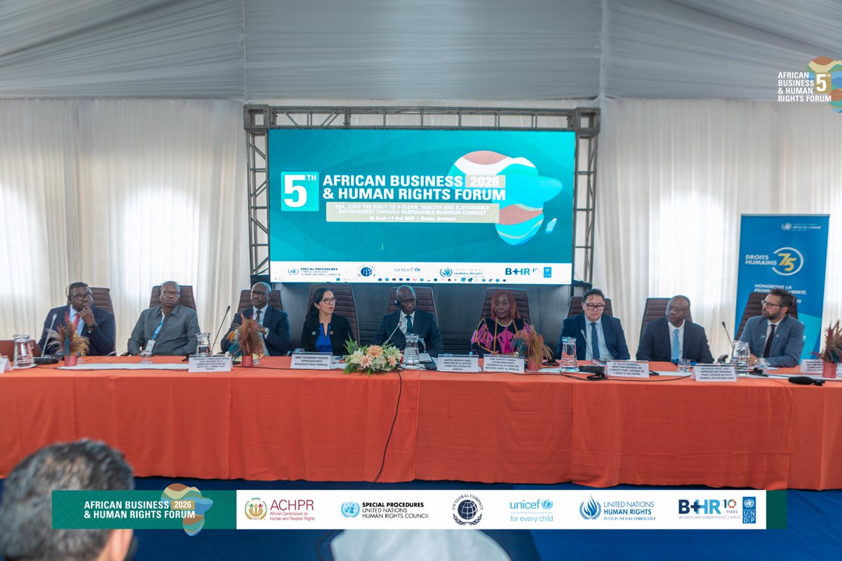 dsolawuyi's tweet photo. It was my great pleasure on behalf of the @WGBizHRs to welcome delegates to the 5th Africa Forum on Business and Human Rights that kicked off yesterday in Dakar, Senegal.

https://t.co/bcTMHSWFRT
#humanrights #environment #law #Africa #bizhumanrights #BHRF2k26 #AFBHR https://t.co/EvuWYJMCqH